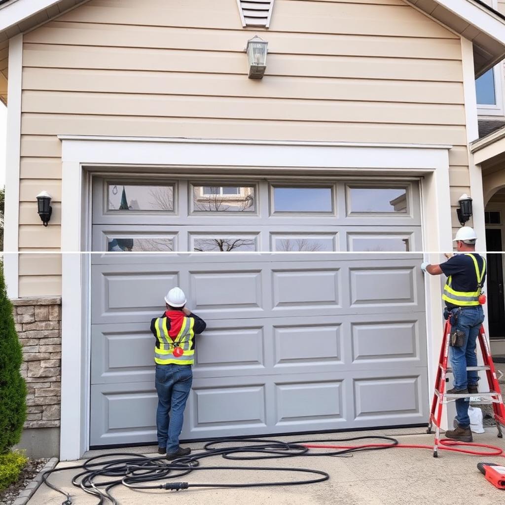 Professional garage door installation by Ponder Garage Doors technicians